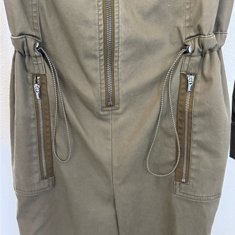 Athleta Cargo Summit Cargo Olive Green Jumpsuit (4) - Picture 8 of 12